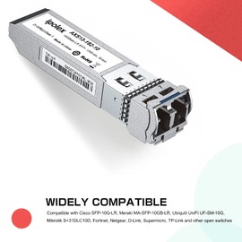 ipolex 10G LR SFP+ to LC Single Mode Transceiver, 10GBase-LR Fiber Module, for Cisco SFP-10G-LR, Meraki MA-SFP-10GB-LR, Ubiquiti UF-SM-10G, Mikrotik, Netgear(SMF,1310nm, 10km) 2 Pack