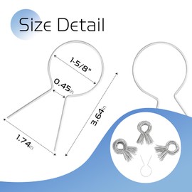 100 Pcs 11 Gauge Galvanized Steel Fence Ties fit for 1 5/8" Fence Posts, T-Post Metal Fence Wire, Convenient Fast Chain Link Fence Wire Ties