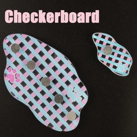 Wellquinn Nail Stand for Press On Nails Display Practice Art Magnetic Fake Nail Holder for Painting Nails Stand for False Nail Designs for Home DIY Beginner Salon Supplies - Single Checkerboard