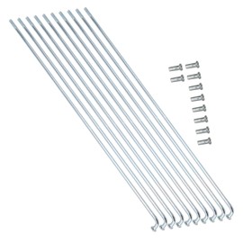 Bnineteenteam Bicycle Spokes, 10 Pieces 13G 2.2 mm Bicycle Stainless Steel Spokes 80 mm / 190 mm / 220 mm / 310 mm Long Spokes with Nipple for Bicycle, Tricycle (220 mm) Bicycle Stand and Storage