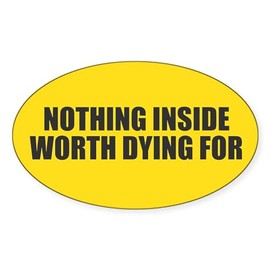 CafePress Nothing Inside Sticker Oval Car Bumper Sticker