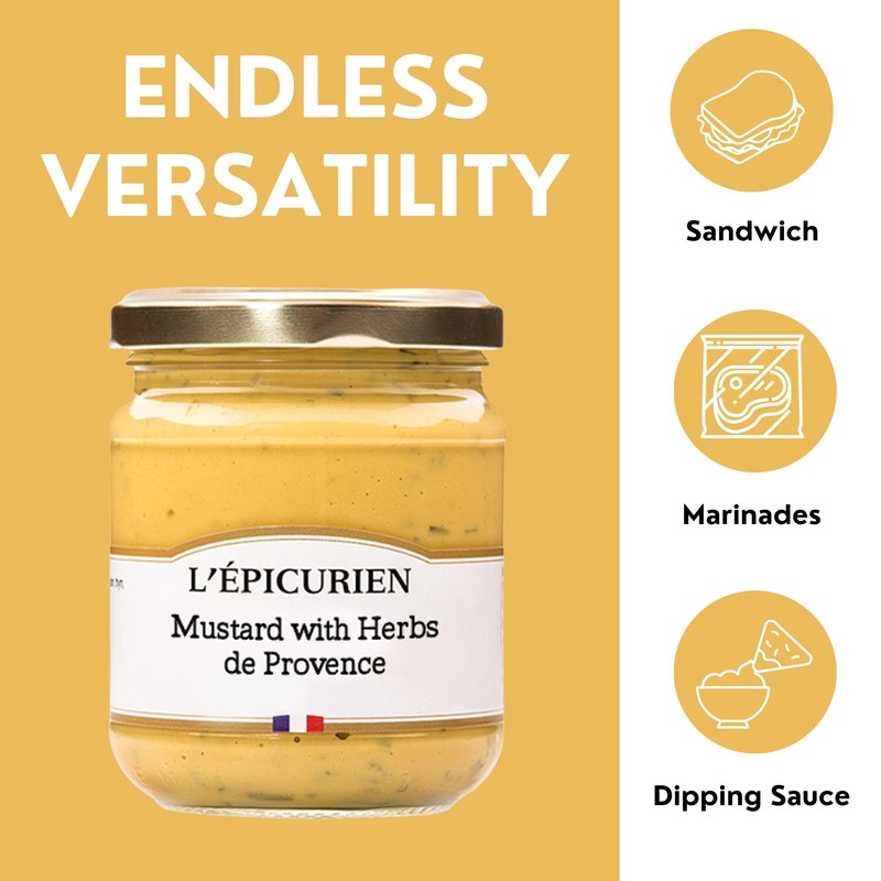 Herbes De Provence Flavored L'epicurien Gourmet French Mustard