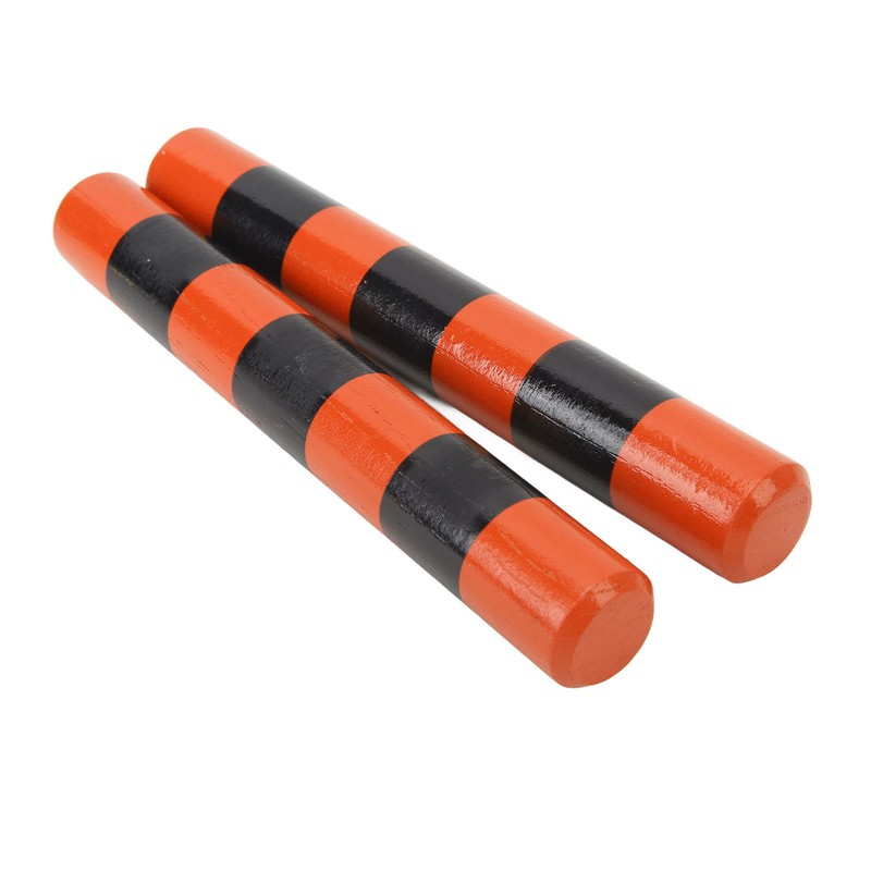 1 Pair Rhythm Sticks Wooden Case Iron Beads Sand Stick