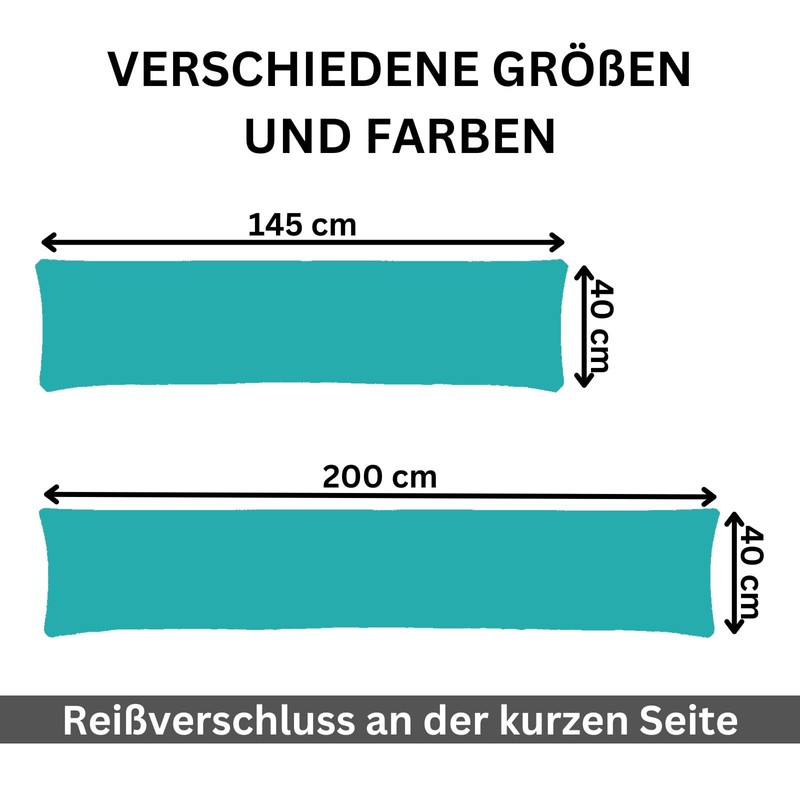 Pillow Case XXL 40 x 200 cm Double Pack Nursing