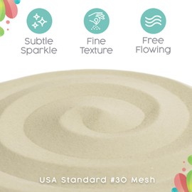 Sandsational Sparkle Ivory Unity Sand, 1 LB (16 oz), Colored Sand for Weddings, Vase Filler, Home Décor, and More