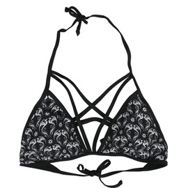 Gothicana by EMP Women's Black Bikini Top with Dragon and Stars, black, XXL