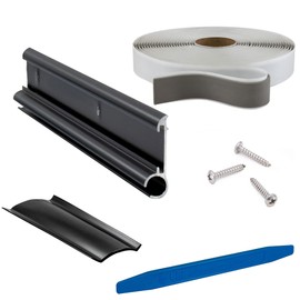 RecPro RV Awning Trim | Black or White Color Trim Options | Trim Pieces 92" Length | Aluminum | Made in The USA | Kit (16 Feet, Black)