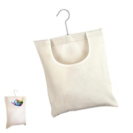 Clothes Peg Bag, Linen Peg Bag for Clothespins, Clothes Pegs Bag with Hanging Hook for Home, Balcony, Travel, Portable, 32 x 27 cm