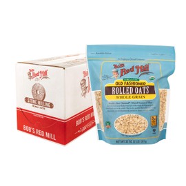 Bob's Red Mill Organic Old Fashioned Rolled Oats, 32oz (Pack of 4) - Non GMO, Whole Grain, Vegan, Kosher