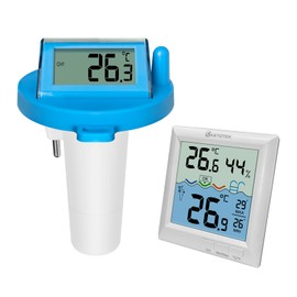 KETOTEK Pool Thermometer Floating Wireless Thermometer Pool Digital Water Temperature Meter Pool Wireless Thermometer Floating Indoor and Outdoor Thermometer for Swimming Pool, Bathtub, Pond and