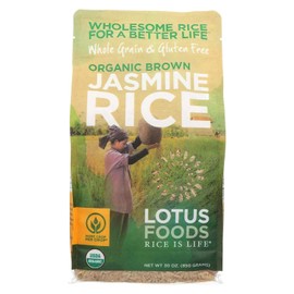 LOTUS FOODS Organic Brown Jasmine Rice, 30 OZ
