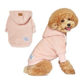 FLOT Designer Dog Hoodie Premium Materials Tailored Fit Plain Trendy Designed and Made in Korea (Pink) Large
