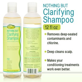 NOTHING BUT Clarifying Shampoo Sulfate-Free Detox for Natural Hair - Hair Shampoo - Removes Buildup - 12oz - Pack of 1 | NOTHING BUT