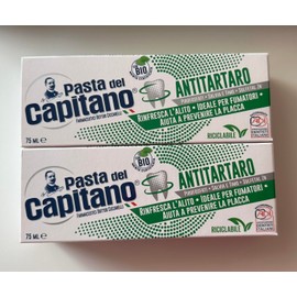 Pasta del Capitano Anti-Tartar Toothpaste 75ml * 2.5 Fluid Ounces (75ml) Tubes, pack of 2