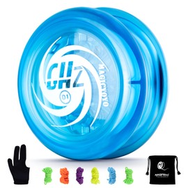 YOSTAR Jojo Children's Yoyo Professional D1, Automatic Trick Jojo for Children and Beginners, Responsive Yoyo with 2A Looping Jojo Toy, Plastic Stunt Yo-yo with 6 Yoyo Cord + Jojo Glove + Yo-Yo Bag