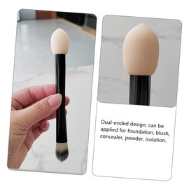 Baluue 2pcs Dual-ended Makeup Brush Ergonomic Portable Cosmetics Tool for Foundation Concealer and Powder Application Stylish Design for Women for Birthdays and Special Occasions