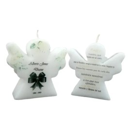 10 Velas Ángel Personalizadas Recuerdos Bautizo, Boda, Xv A                                                                                           