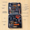 33 Picce Orange Tool Kit with 12V Cordless Drill, Tool
