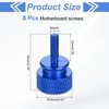 sourcing map 8Pcs M3x10 Aluminum Thumb Screws, 12x20mm(ODxH) Computer Case