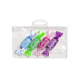 Tinc Milkshake Shaped Coloured Highlighter Pens for Kids | For use at School & Homework - Four Funky Colours - Yellow Green Blue and Pink