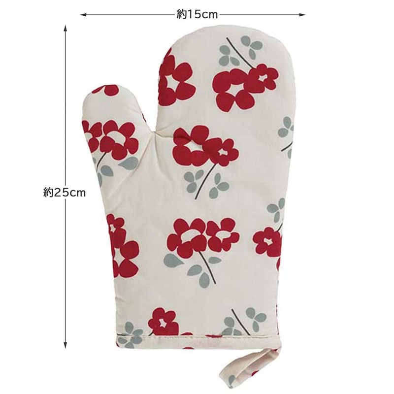Torne RE MTN-106 Pot Holder, Kitchen Mittens, Nostalgic Flower, 10.0
