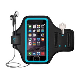 Running Armband, Smartphone, Arm Holder, Armband, Lightweight, Breathable, Waterproof, Sweatproof, Unisex, Night Reflective, Touch Operation, Fits Smartphones up to 6.8 inches (6.8 cm), Suitable for