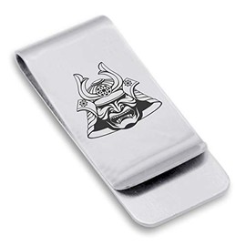Comfort Zone Studios Stainless Steel Samurai Warrior Champion Classic Slim Money Clip Credit Card Holder, Silver
