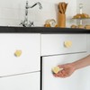 YYMSEN 6 Pcs Brass Heart-Shaped Gold Cabinet Knobs, Suitable for