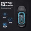 litillbuly 10 Inch 800W Car Subwoofer,Slim Under Seat Car Subwoofer
