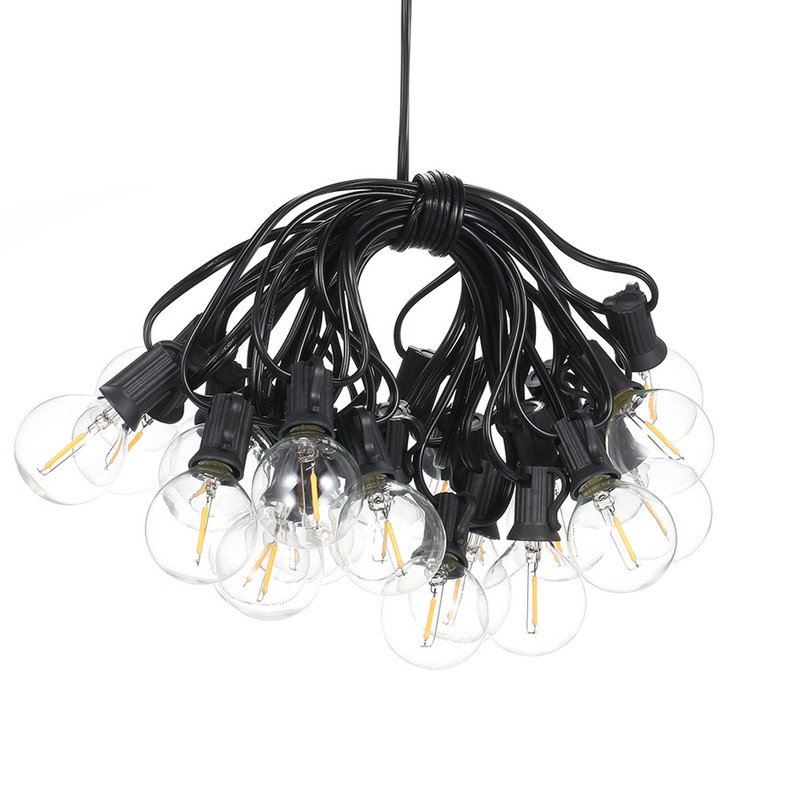 Tomshine 12m/39.37ft E12 Base G40 LED String Light with 25