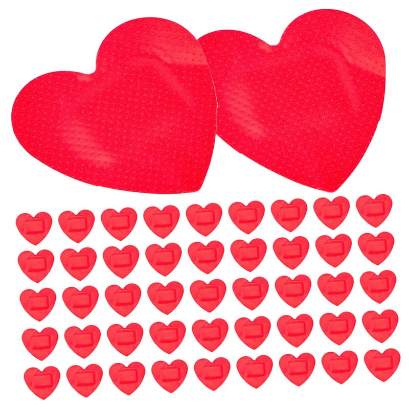 BIUDECO 2sets Portable Heart Shaped Patches Non-irritating Waterproof for Boys