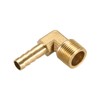 sourcing map Brass Barb Hose Fitting, 90 Degree Elbow 8mm