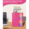 Document Folder A4, Portable Expanding Folder with 12 Compartments, with