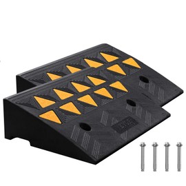 VEVOR Rubber Curb Ramp 5" Rise Height 2 Pack, Heavy-Duty 33069 lbs/15 T Capacity Threshold Ramps, Rubber Driveway Ramps for Cars, Carts, Dollies, Motorcycle, Bikes, Wheelchairs
