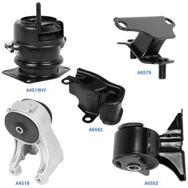 5Pcs Engine Motor Mount Compatible with Honda Odyssey 3.5L 1999 2000 2001 2002 2003 2004 Transmission Mount Set, Replace A4518 A4519HY A6552 A6579 A6582