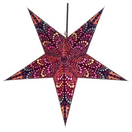 Guru-Shop Foldable Advent Luminous Paper Star, Christmas Star Nemesis, Star Window Decoration, 5 Tips