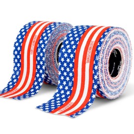 Meister Elite Athletic Tape - Breathable High-Adhesive Trainer's Tape - 2 Roll Pack - American Flag