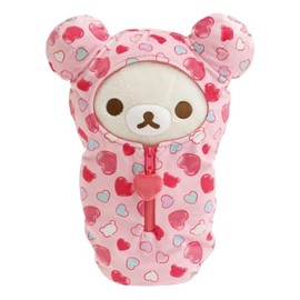 San-X Original Rilakkuma Hearts Sleeping Bag Plush - 15" Korilakkuma