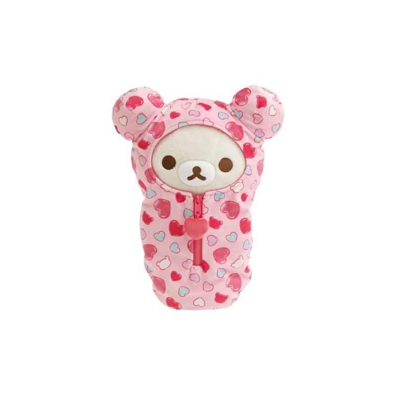 San-X Original Rilakkuma Hearts Sleeping Bag Plush - 15" Korilakkuma