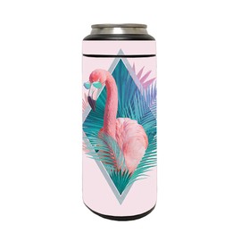 MightySkins Skin Compatible with YETI Rambler 12 OZ Colster Slim Can - Flamingo Vice | Protective, Durable, and Unique Vinyl Decal wrap Cover | Easy to Apply and Change Styles | Made in The USA