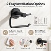 Matte Black Wall-Mounted Toilet Paper Holder – Metal Bathroom Roll