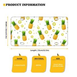 PZZ BEACH Abstract Hippie Flower Car License Plate Frame Cover Colorful Daisy Durable Universal Auto Accessories