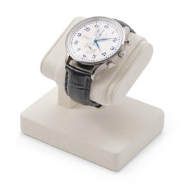 Papten Velvet Watch Stand - Luxury Single Watch Holder with Soft Velour, Elegant Table Shelf for Women & Men Watches (Beige)