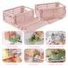 HOYA PONYOO 4 Pcs Collapsible Storage Crates, 10x5.9x4 inches Space-Saving