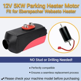 12V 5KW Parking Heater Motor, Diesel Parking Heater Electric Blower Motor Fit for Caranvan RV Truck Boats, Fit for Eberspacher Webasto Diesel Heater, Replace 252113992000