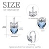 Cat Earrings in Silver 925 Stud Earrings with Birthstone, Girls’