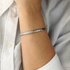 Silverly Women's .925 Sterling Silver Twist Rope Stackable Bangle Bracelet,