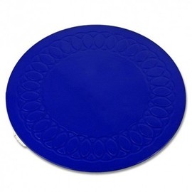 TENURA Round Non-Slip Rug 19 cm Blue