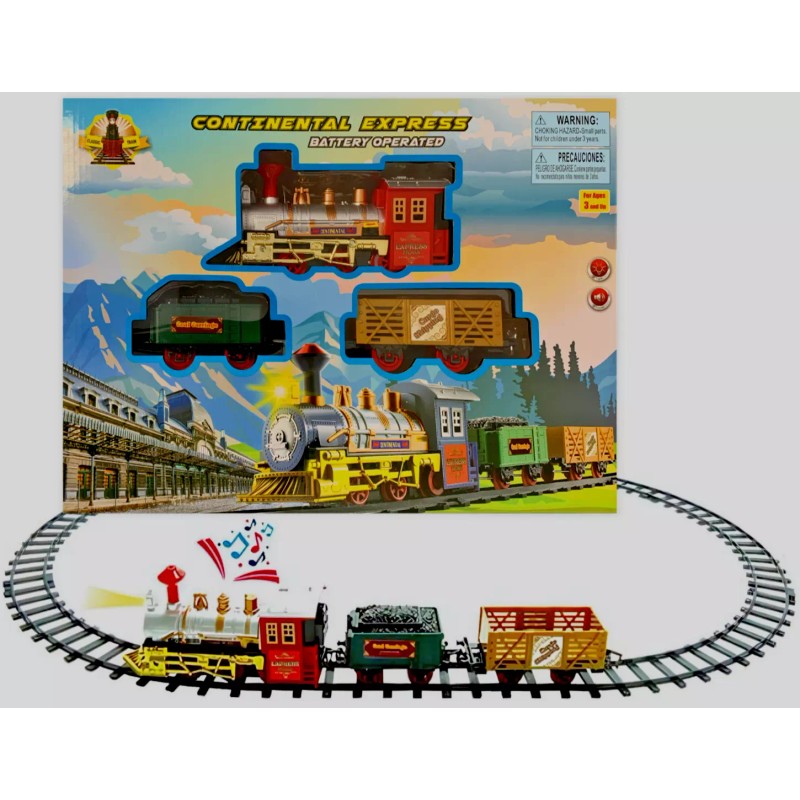 Continental Express Battery Operated DELUXE Train Toy Set w/ Lights