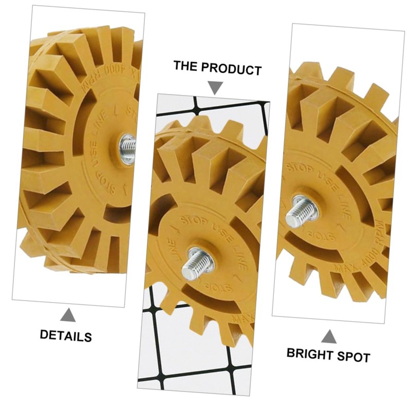 Operitacx 2 Sets 4 Inches Pneumatic Degumming Wheels Rubber Eraser